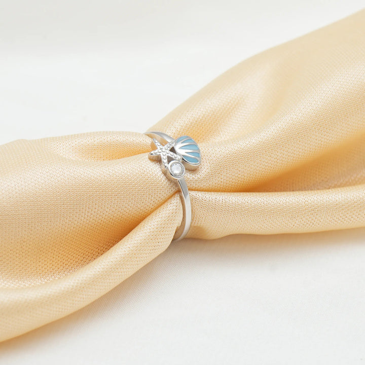 Silver Sea Breeze Charm Ring - tassyasilver.com