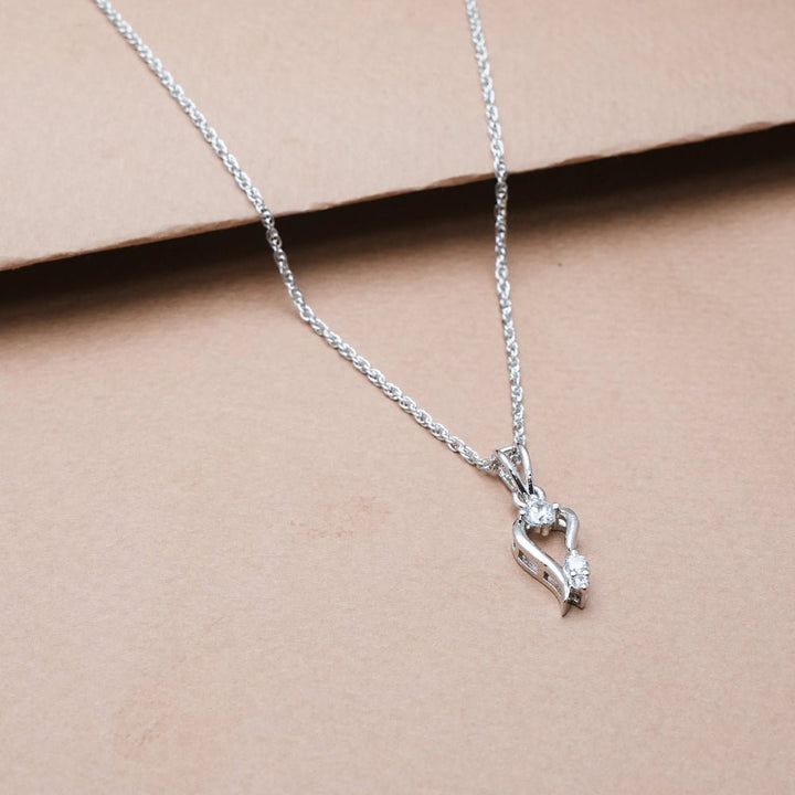 Silver Serene Embrace Chain Pendant - tassyasilver.com