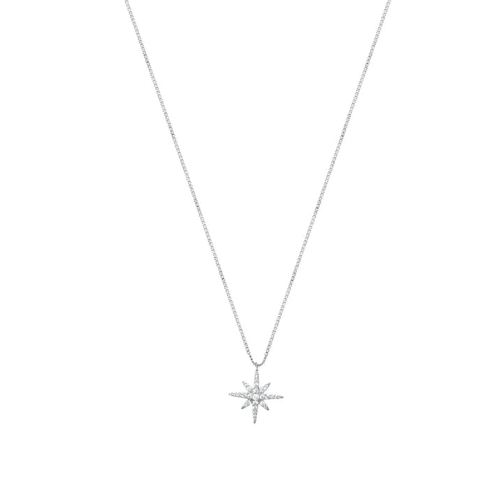 Tassya Silver Shining Star Chain Pendant for women