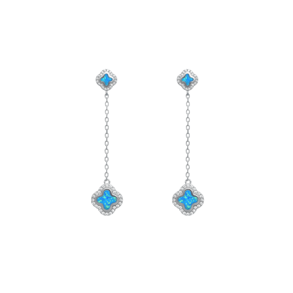 Silver Sky Opal Drop Earrings - tassyasilver.com