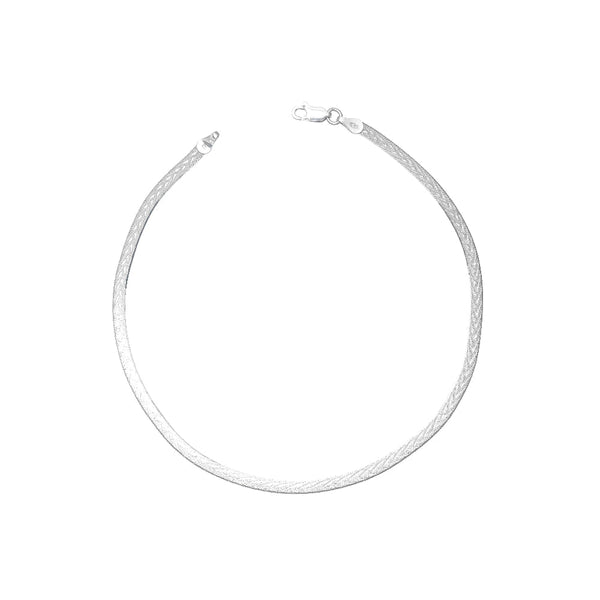 Silver Sleek Serpent Anklet - tassyasilver.com