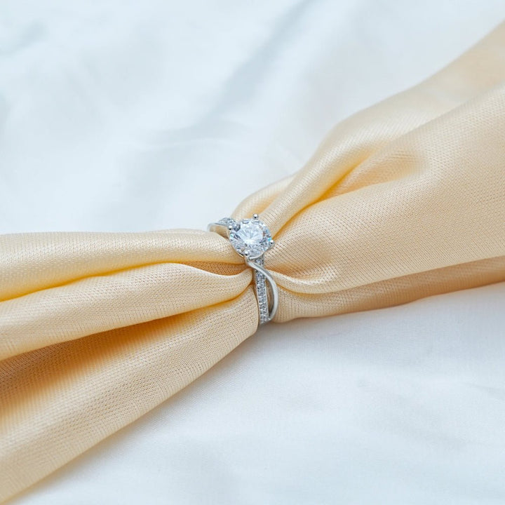 Silver Solitaire Grace Ring - tassyasilver.com