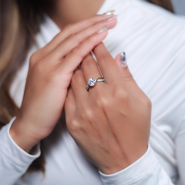 Silver Solitaire Grace Ring - tassyasilver.com