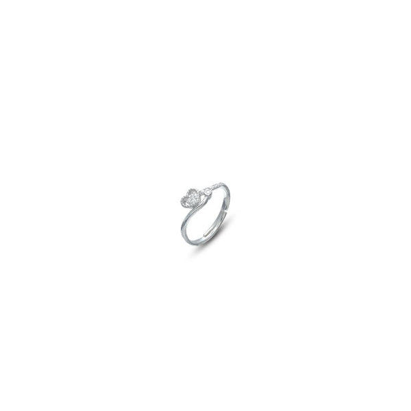 925 Silver Solitaire Heart Ring