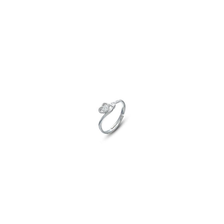 Silver Solitaire Heart Ring - tassyasilver.com