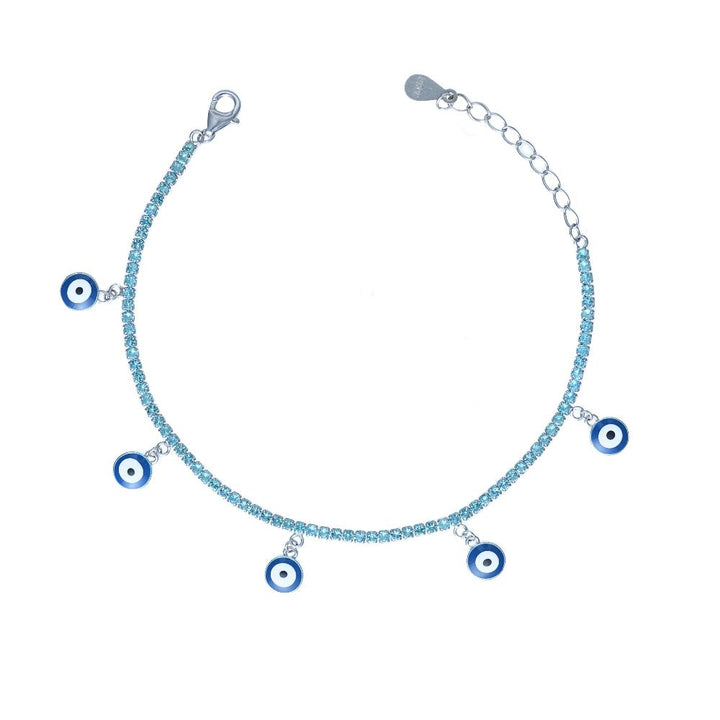 Tassya Silver silver Spark Evil Eye bracelet in 925 sterling silver