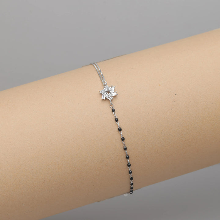 Silver Spark Mangalsutra Bracelet - tassyasilver.com