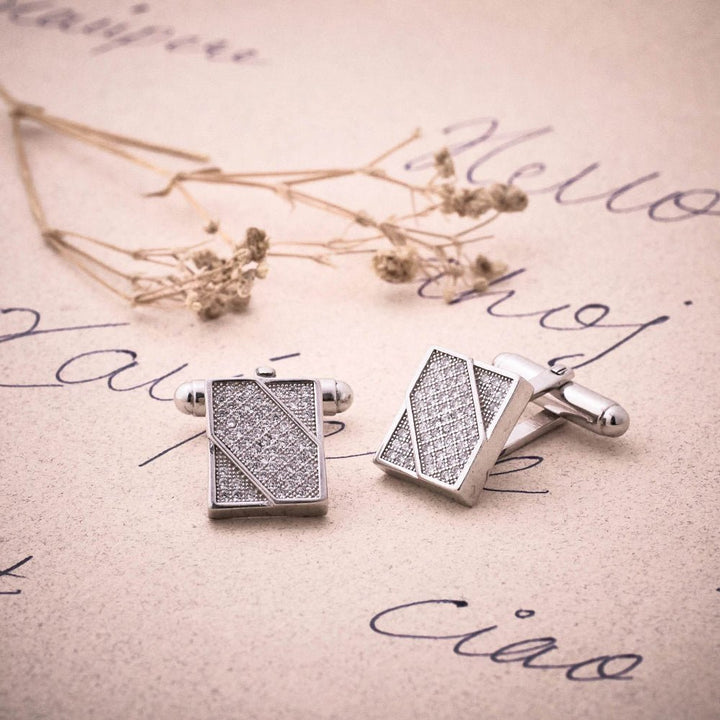 Silver Sparkle Cufflinks - tassyasilver.com