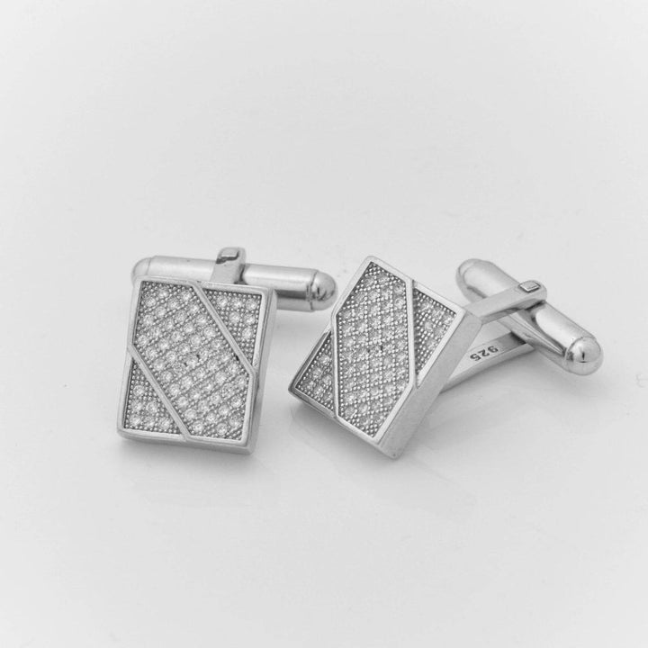 Silver Sparkle Cufflinks - tassyasilver.com