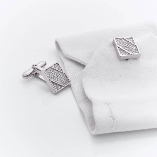 Silver Sparkle Cufflinks - tassyasilver.com