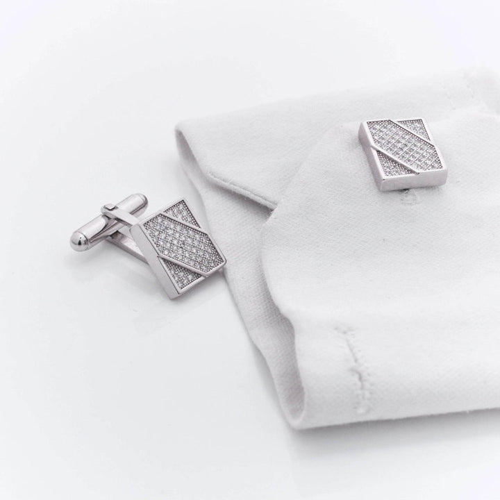 Silver Sparkle Cufflinks - tassyasilver.com