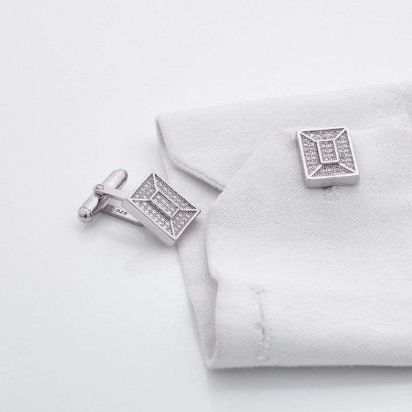 Silver Square Elegance Cufflinks - tassyasilver.com