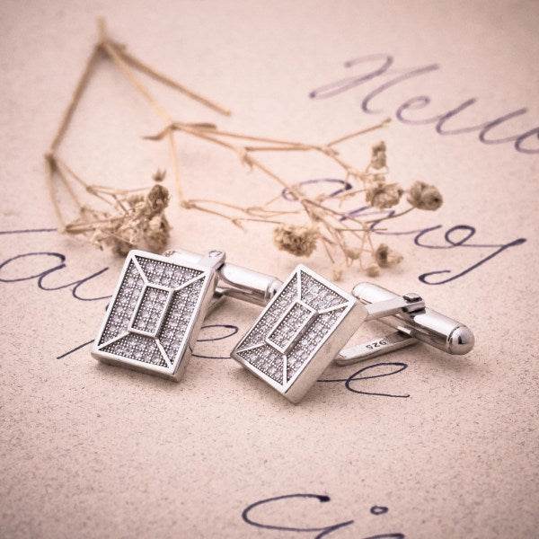 Silver Square Elegance Cufflinks - tassyasilver.com