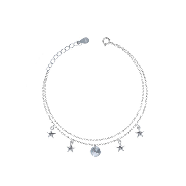 925 Silver Starlit Charm Bracelet