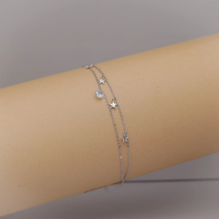 Silver Starlit Charm Bracelet - tassyasilver.com