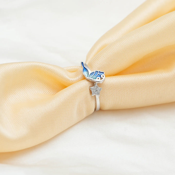 Silver Starry Mermaid Ring - tassyasilver.com