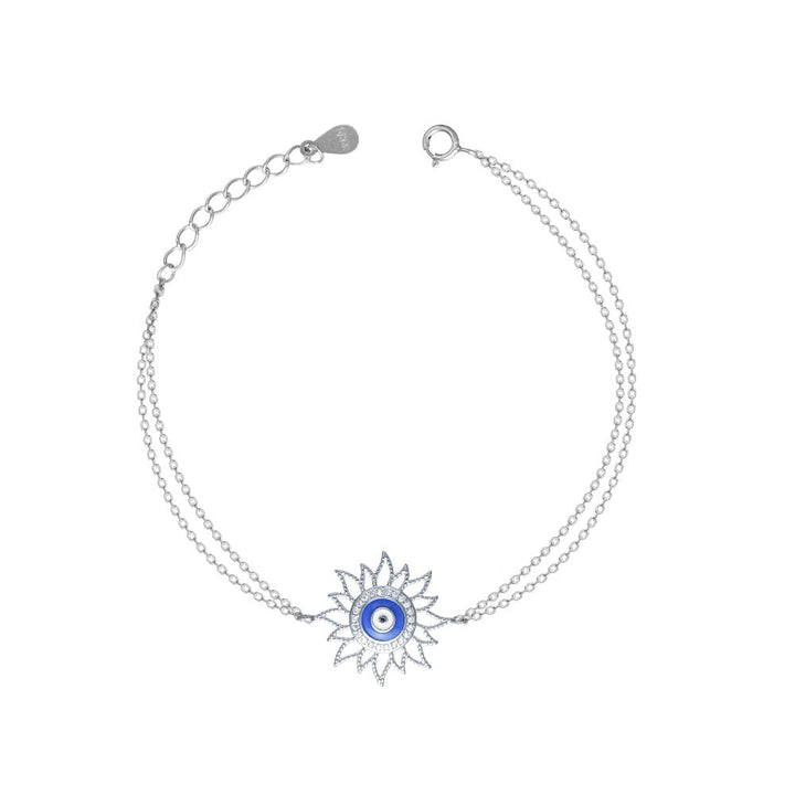 Tassya Silver silver Sunbeam Evil Eye bracelet in 925 sterling silver