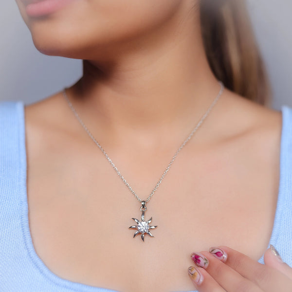 Silver Sunbeam Spark Pendant - tassyasilver.com