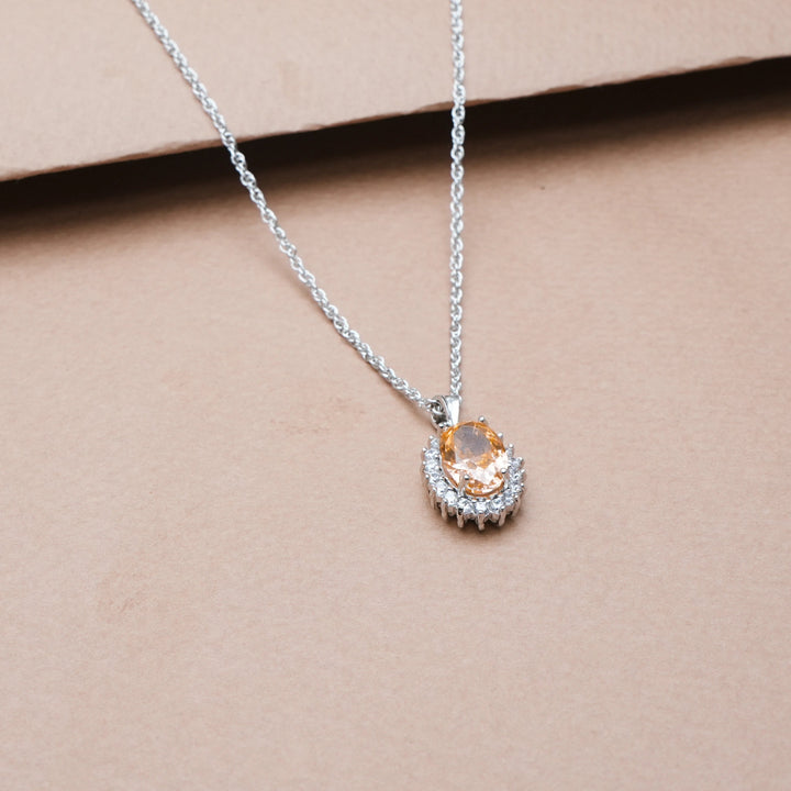 Silver Sunset Glow Chain Pendant - tassyasilver.com