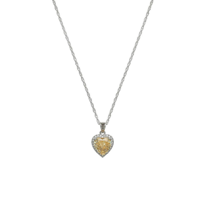 Silver Sunshine Heart Chain Pendant - tassyasilver.com