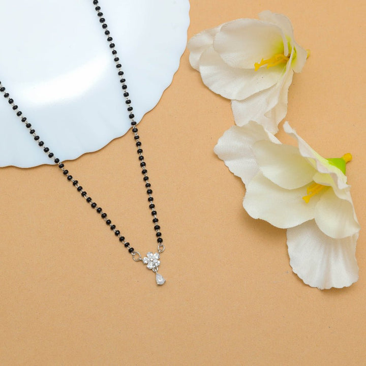 Silver Teardrop of Love Mangalsutra - tassyasilver.com