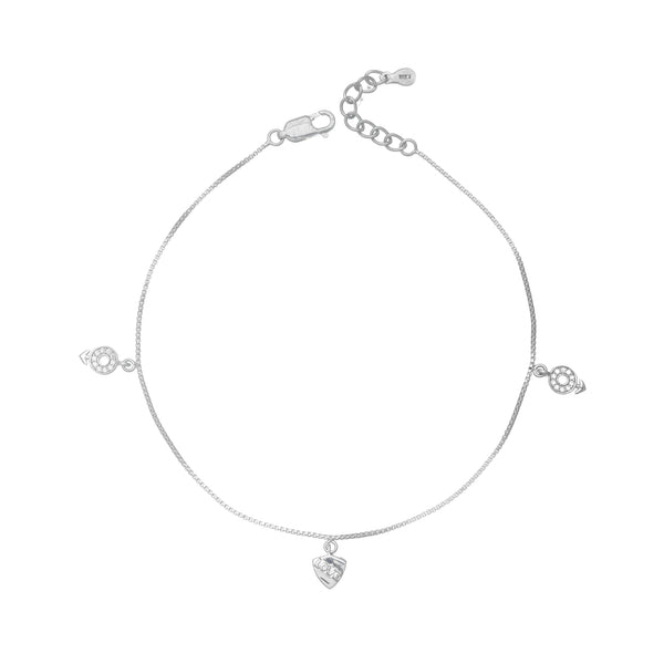 Silver Teardrop Trail Anklet - tassyasilver.com