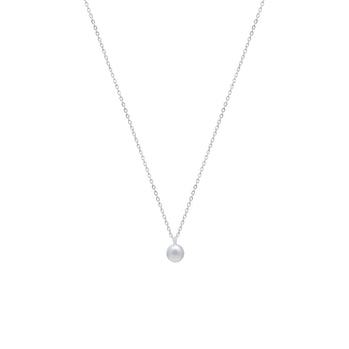 Tassya Silver Timeless Pearl Drop Chain Pendant for women