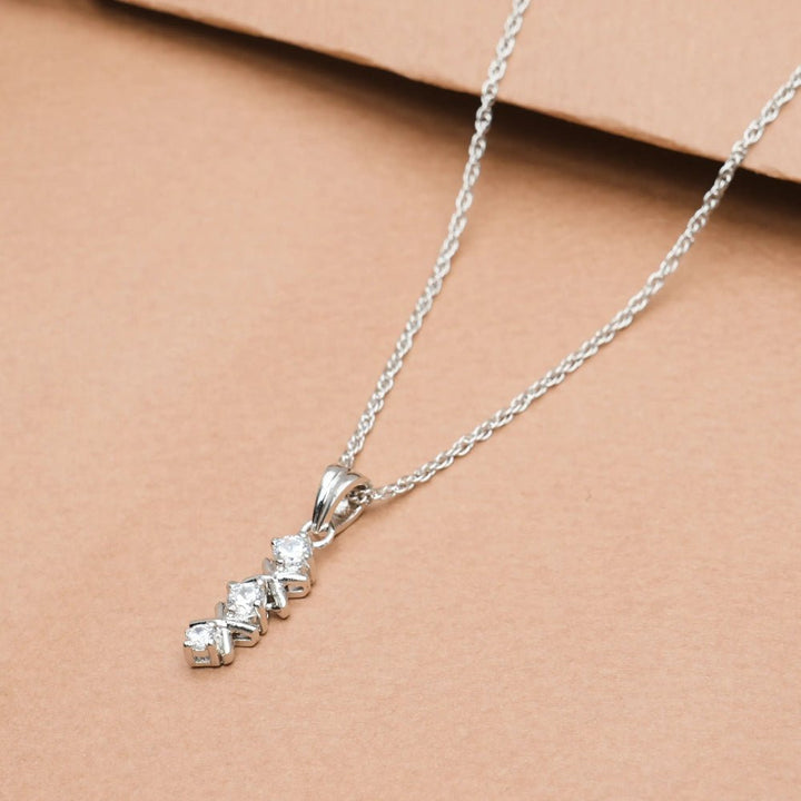 Silver Triple Glow Chain Pendant - tassyasilver.com