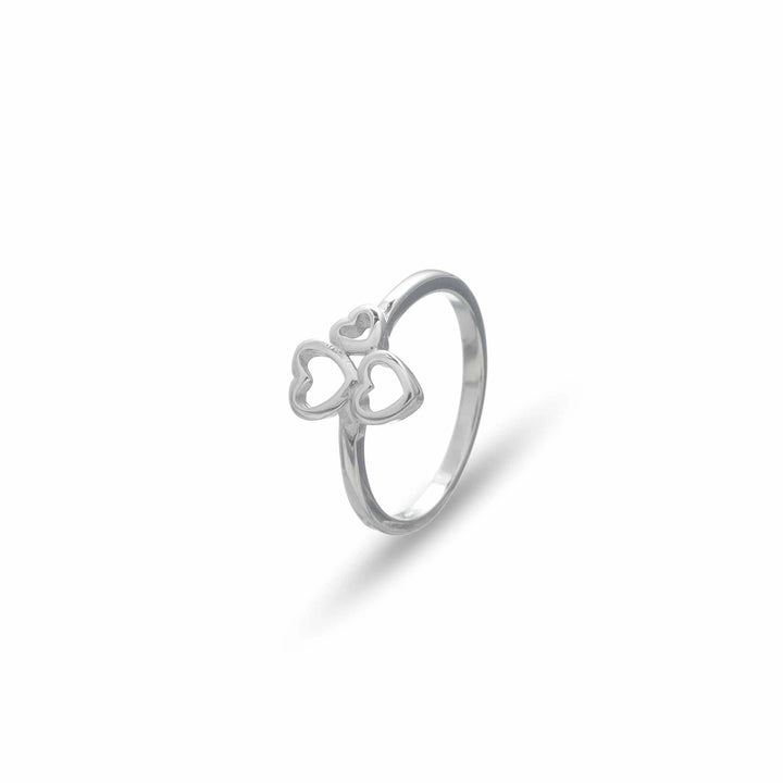 925 silver Triple Heart Bloom ring – Tassya Silver