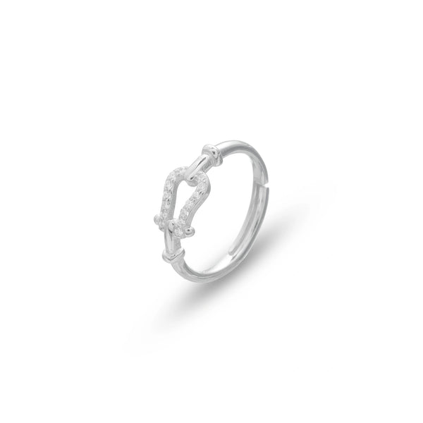 Tassya Silver Trishakti Sparkle Band in 925 sterling silver.