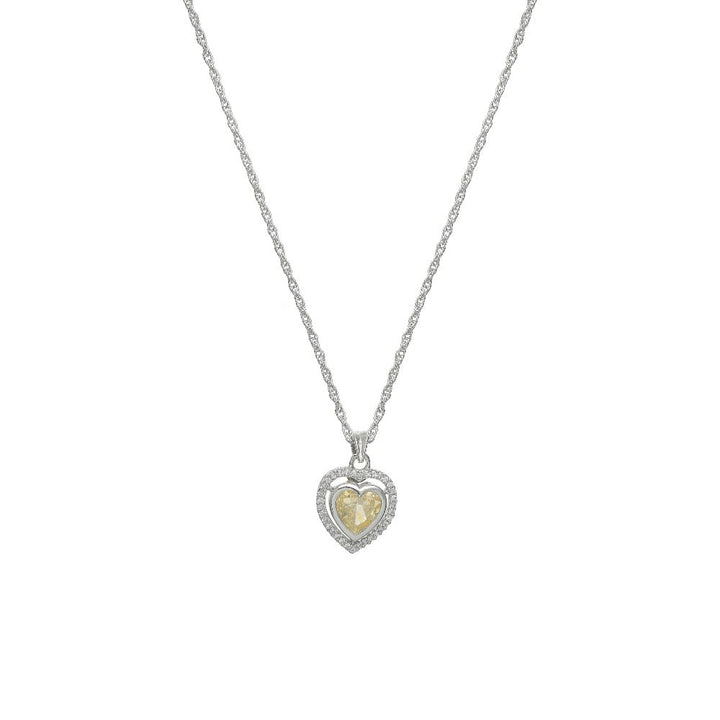 Silver Twin Heart Glow Chain Pendant - tassyasilver.com