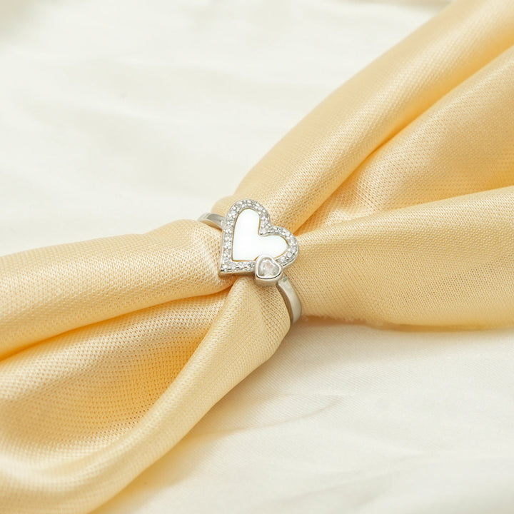 Silver Twin Love Whisper Ring - tassyasilver.com