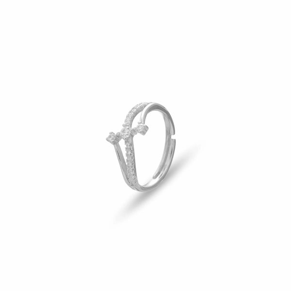 925 silver Twin Spark Curve ring – Tassya Silver