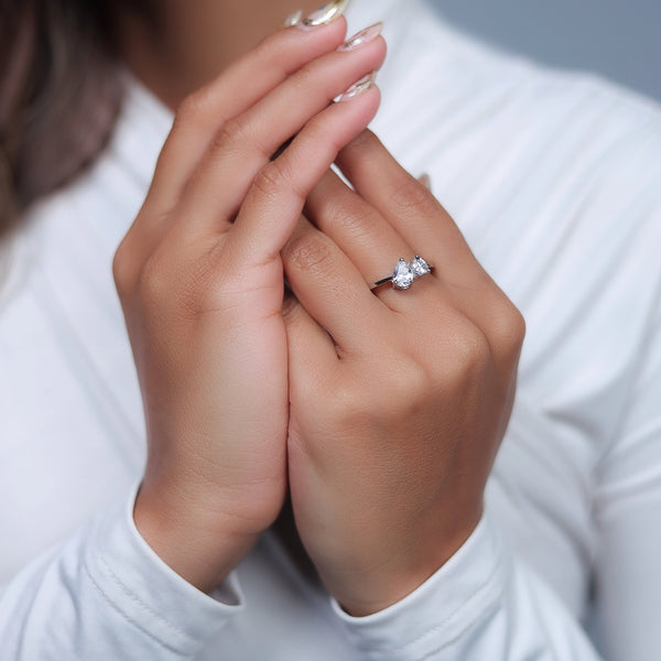 Silver Twin Spark Ring - tassyasilver.com