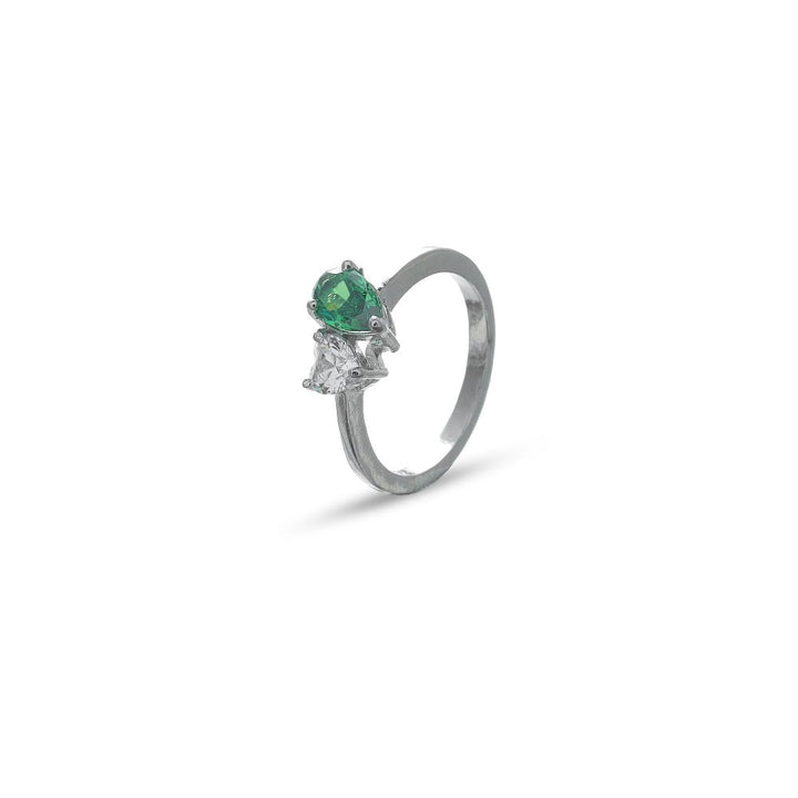 Silver Twin Teardrop Ring - tassyasilver.com