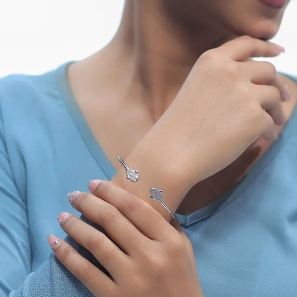 Tassya Silver Twin Tortoise Open Kada