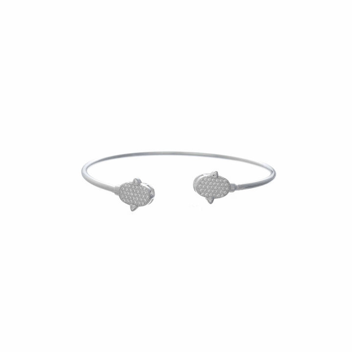Silver Twin Tortoise Open Kada - tassyasilver.com