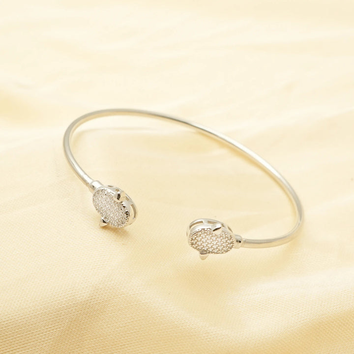 Silver Twin Tortoise Open Kada - tassyasilver.com