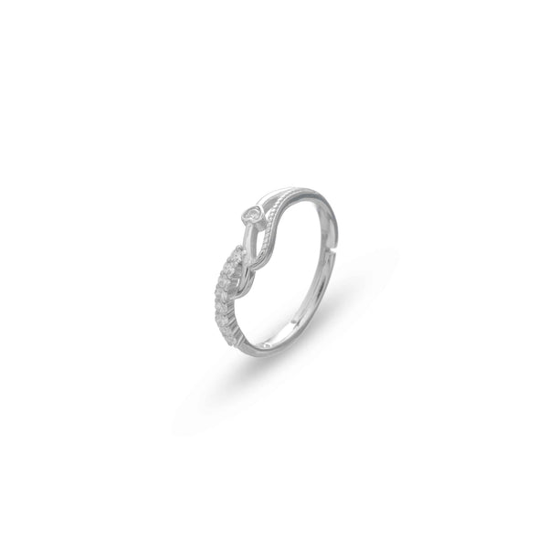 Tassya Silver Twine Heart Ring in 925 sterling silver.