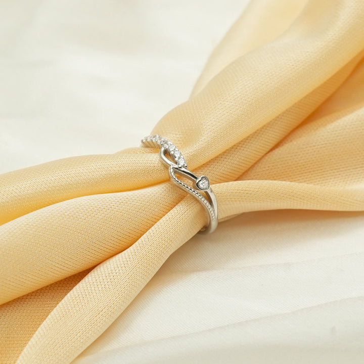 Silver Twine Heart Ring - tassyasilver.com