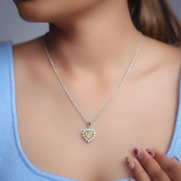 Silver Twirl Heart Chain Pendant - tassyasilver.com