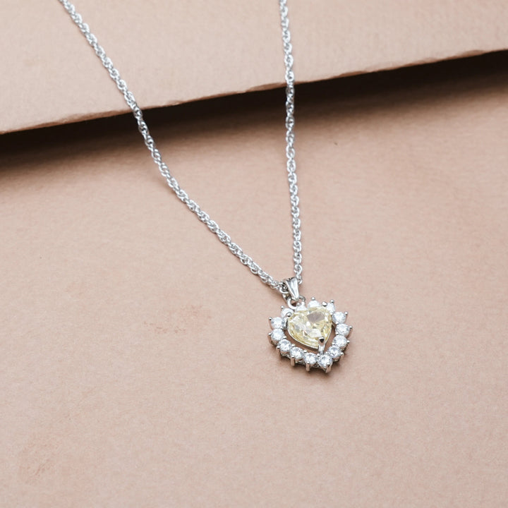 Silver Twirl Heart Chain Pendant - tassyasilver.com