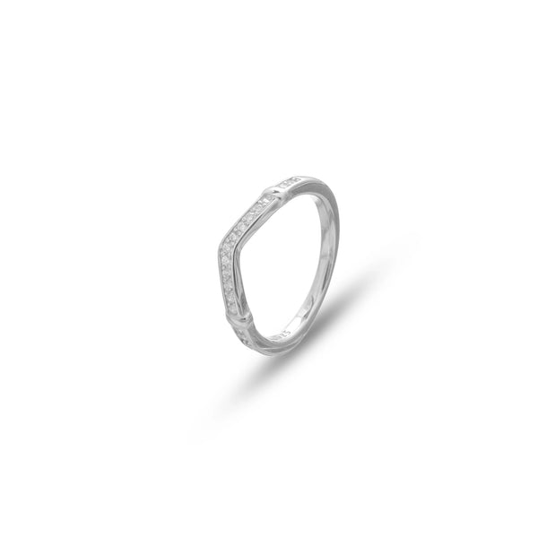 Silver Wave Sparkle Ring - tassyasilver.com