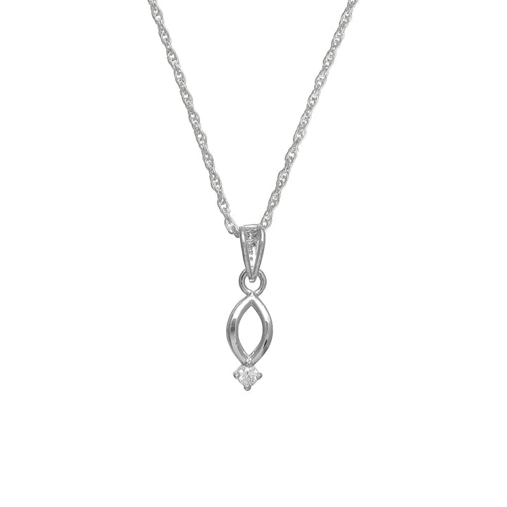 Silver White Leaf Whisper Chain Pendant - tassyasilver.com