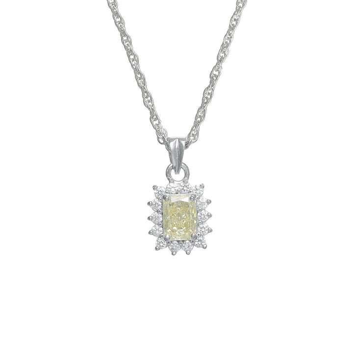 Silver Yellow Starlight Crown Chain Pendant - tassyasilver.com