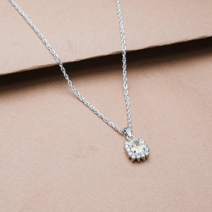 Silver Yellow Starlight Crown Chain Pendant - tassyasilver.com