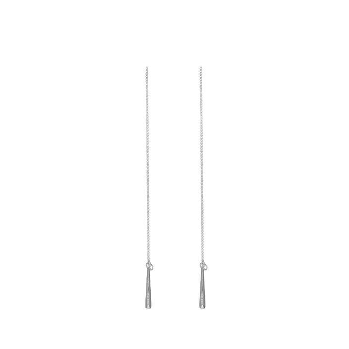 Sleek Silver Threader Drops - tassyasilver.com