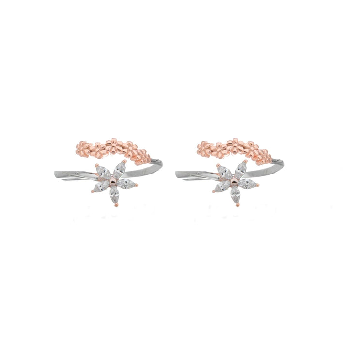 Snow Petal Toe Rings - tassyasilver.com