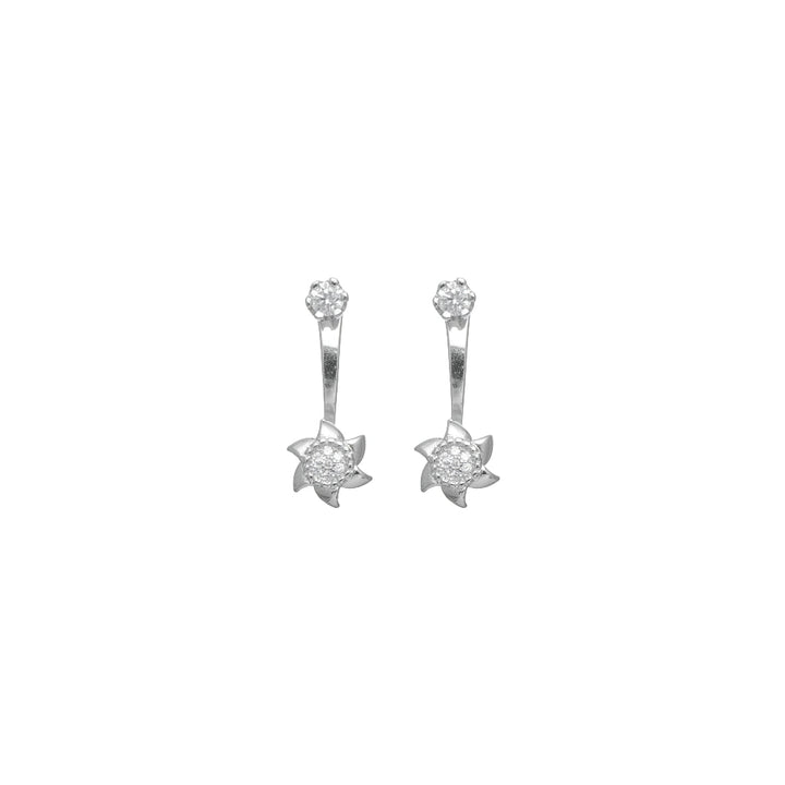 Sparkle Bloom Drop Earrings - tassyasilver.com