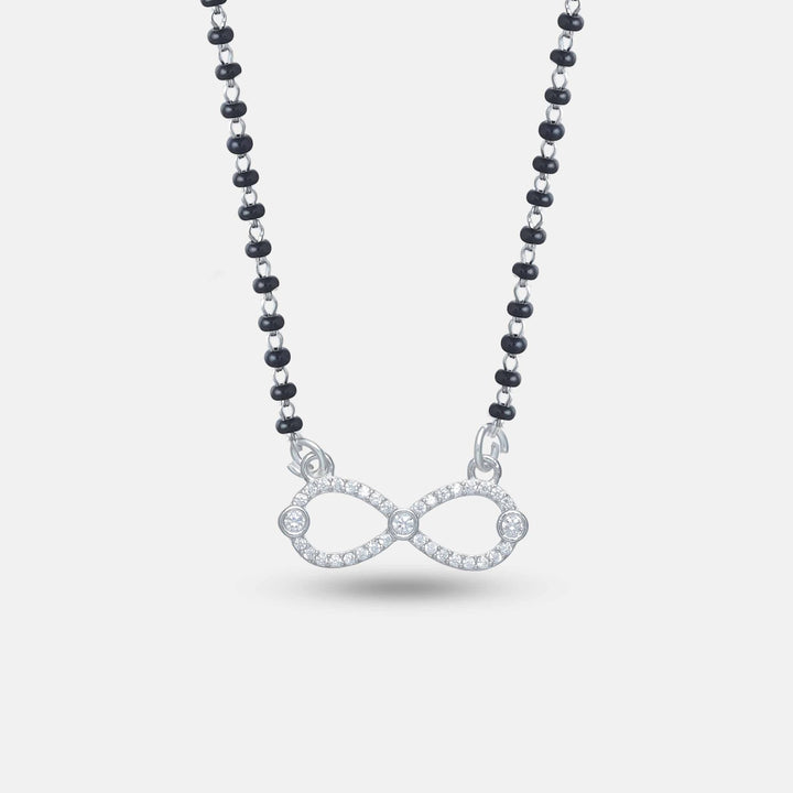 925 silver Sparkling Infinity mangalsutra – Tassya Silver